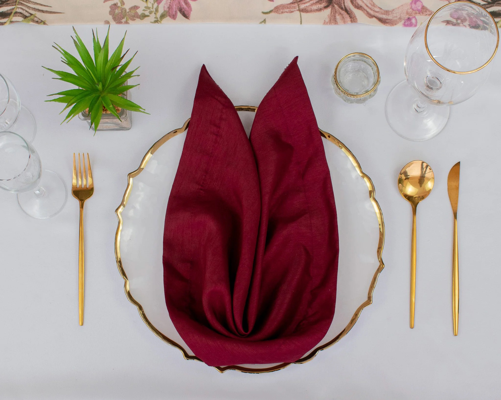 Burgundy Linen Napkins