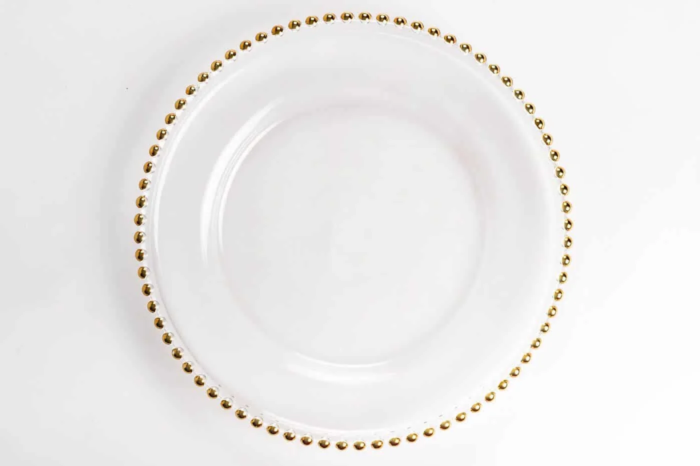 Underplates | Glass Gold Beaded