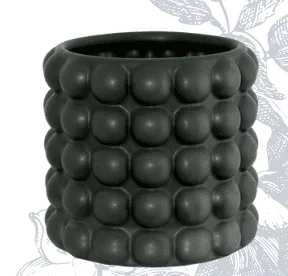 Black textured planter