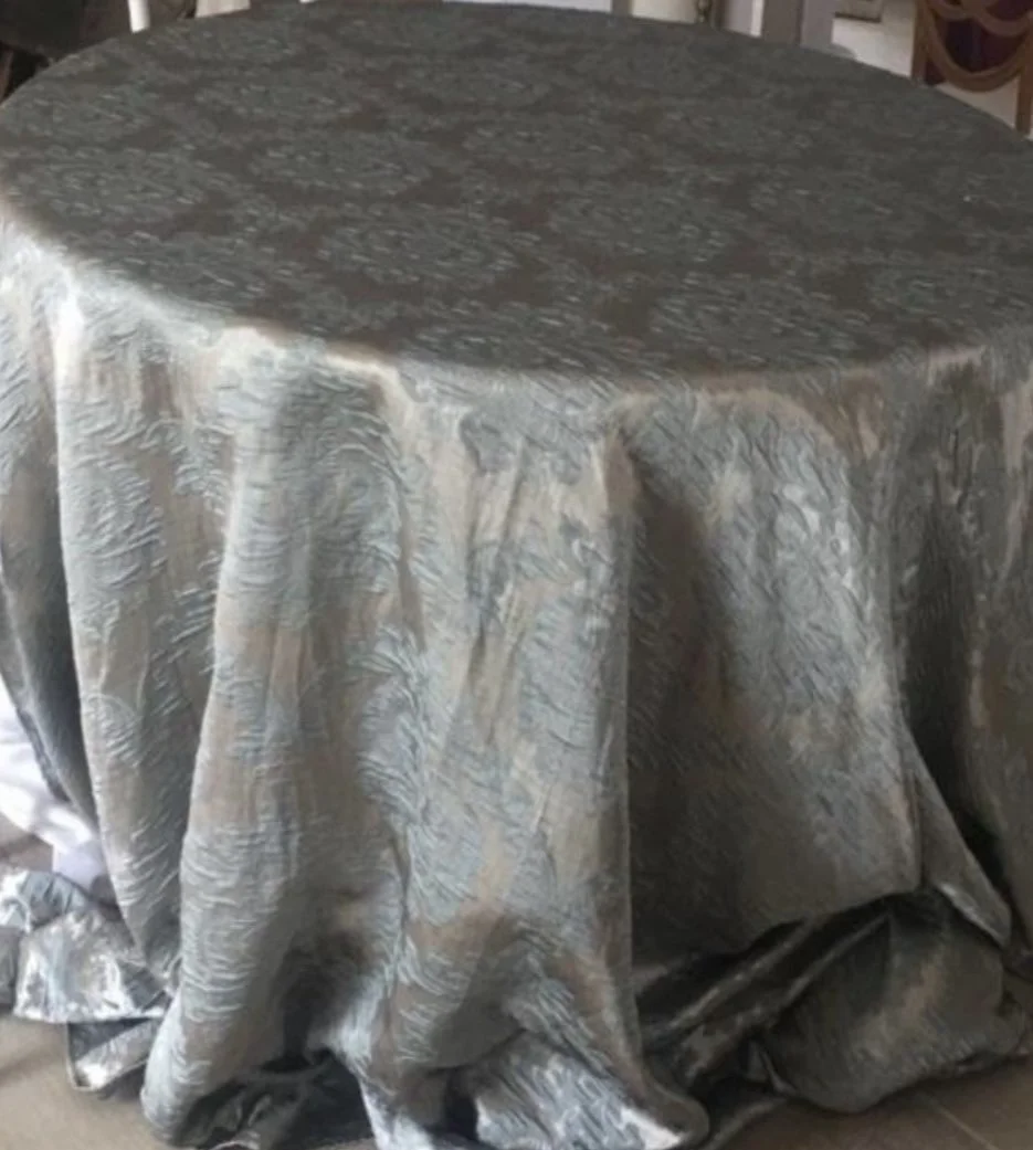 Patterned Silver Table Cloths