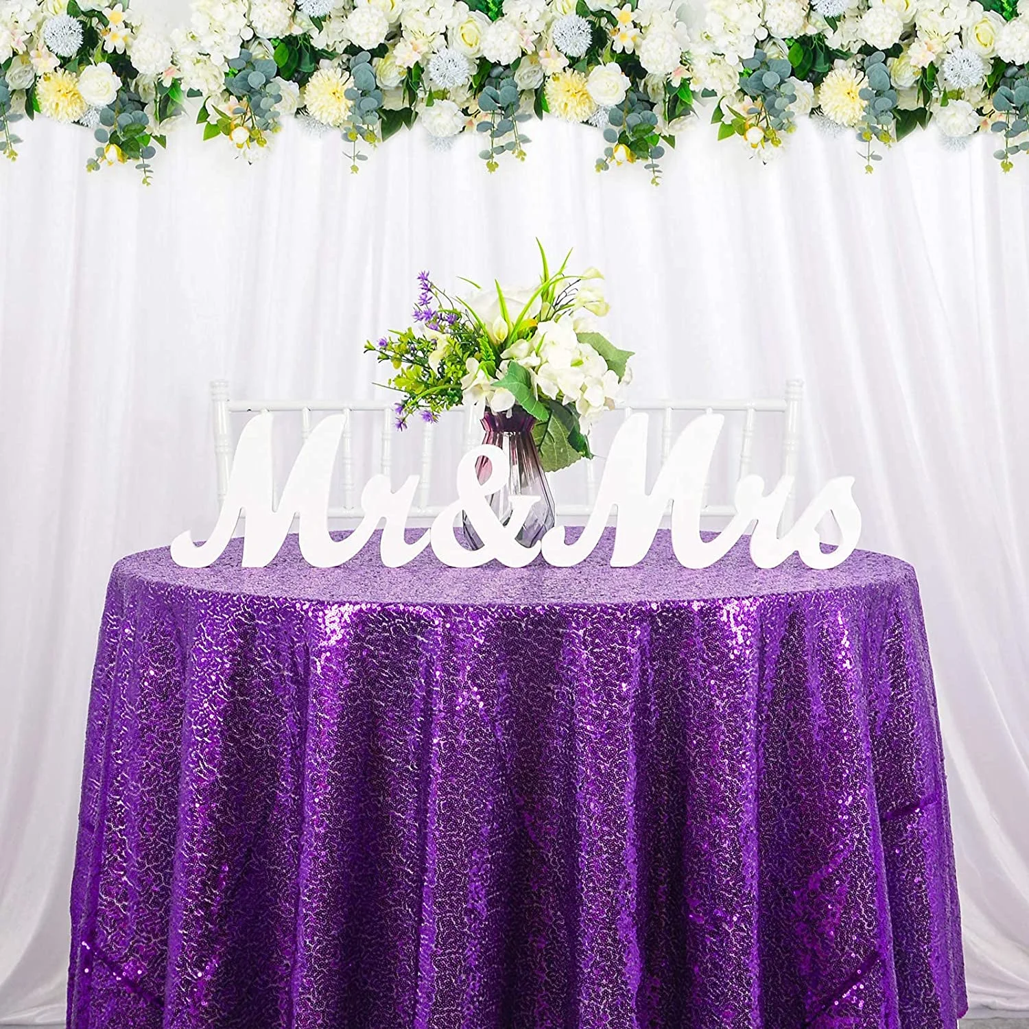 Purple Sequin Table Cloths