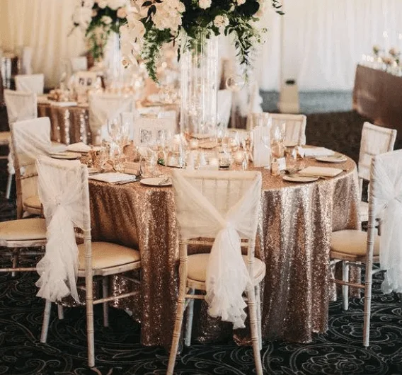 Rosegold  Sequin Table Cloths