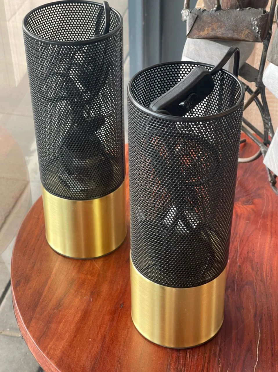 Gold & Black Bedside Light