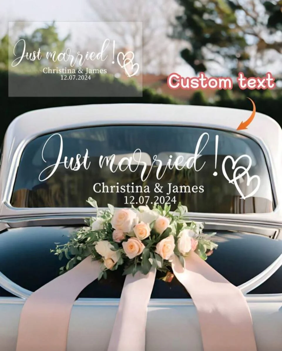 Custom Wedding Car Sticker