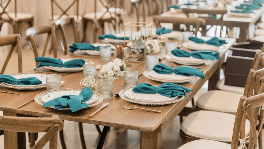 Teal Textured Napkins