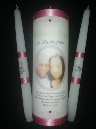 custom designed unity candle sets