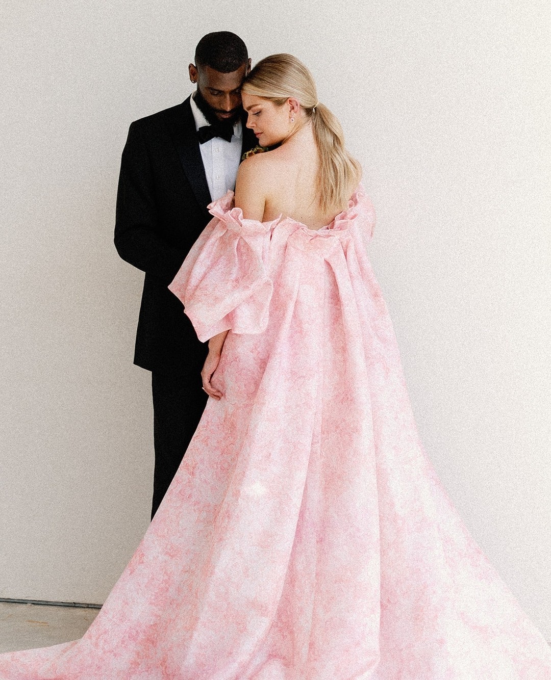 Pink wedding dress- Jenna Wren Photography