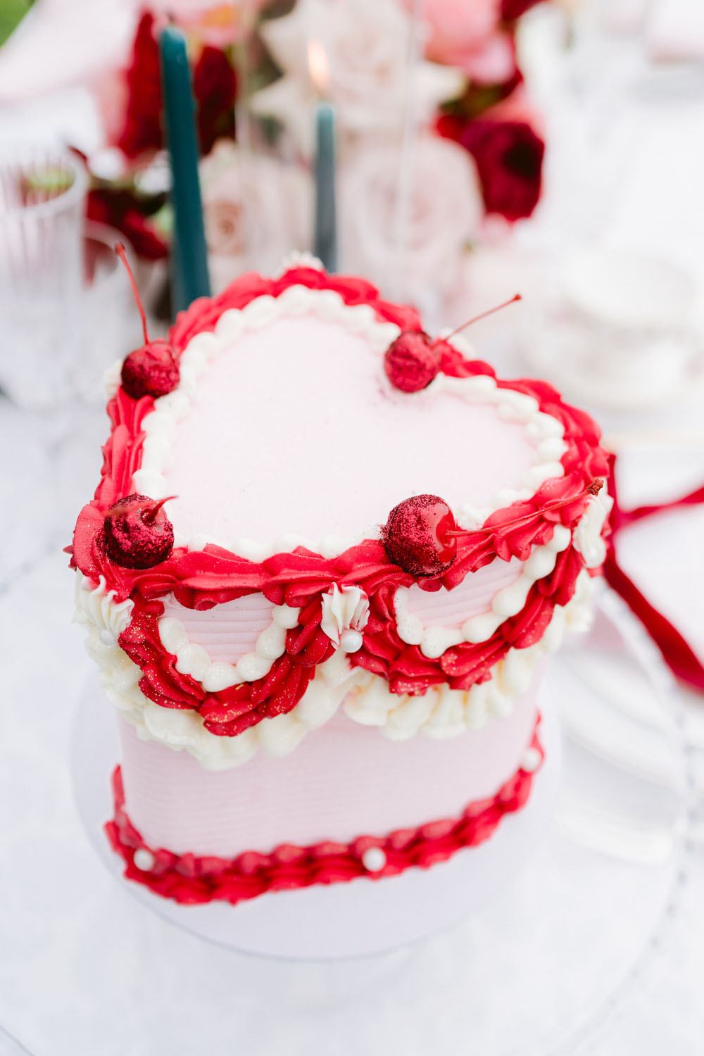 heart valentine's day cake