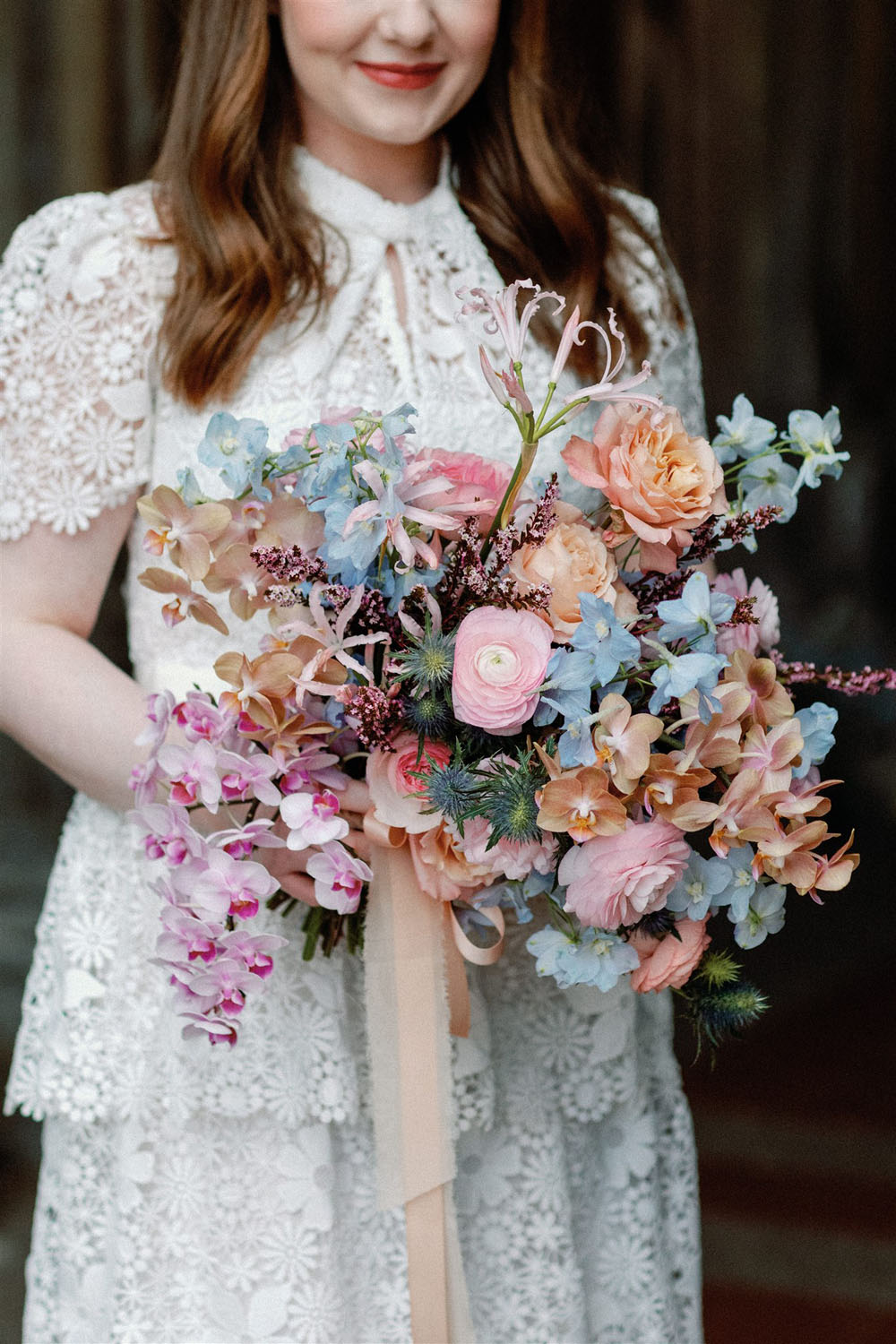 pastel bridal bouquet for spring